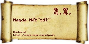 Magda Máté névjegykártya